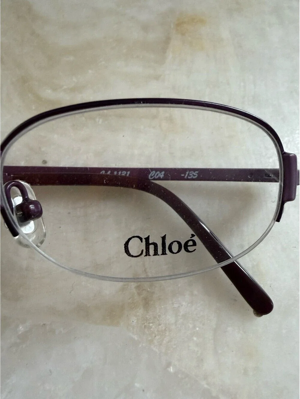 NEW Chloe CL 1131 C04 Purple Eyeglass Frames France 53mm w/ COA & Box NOS